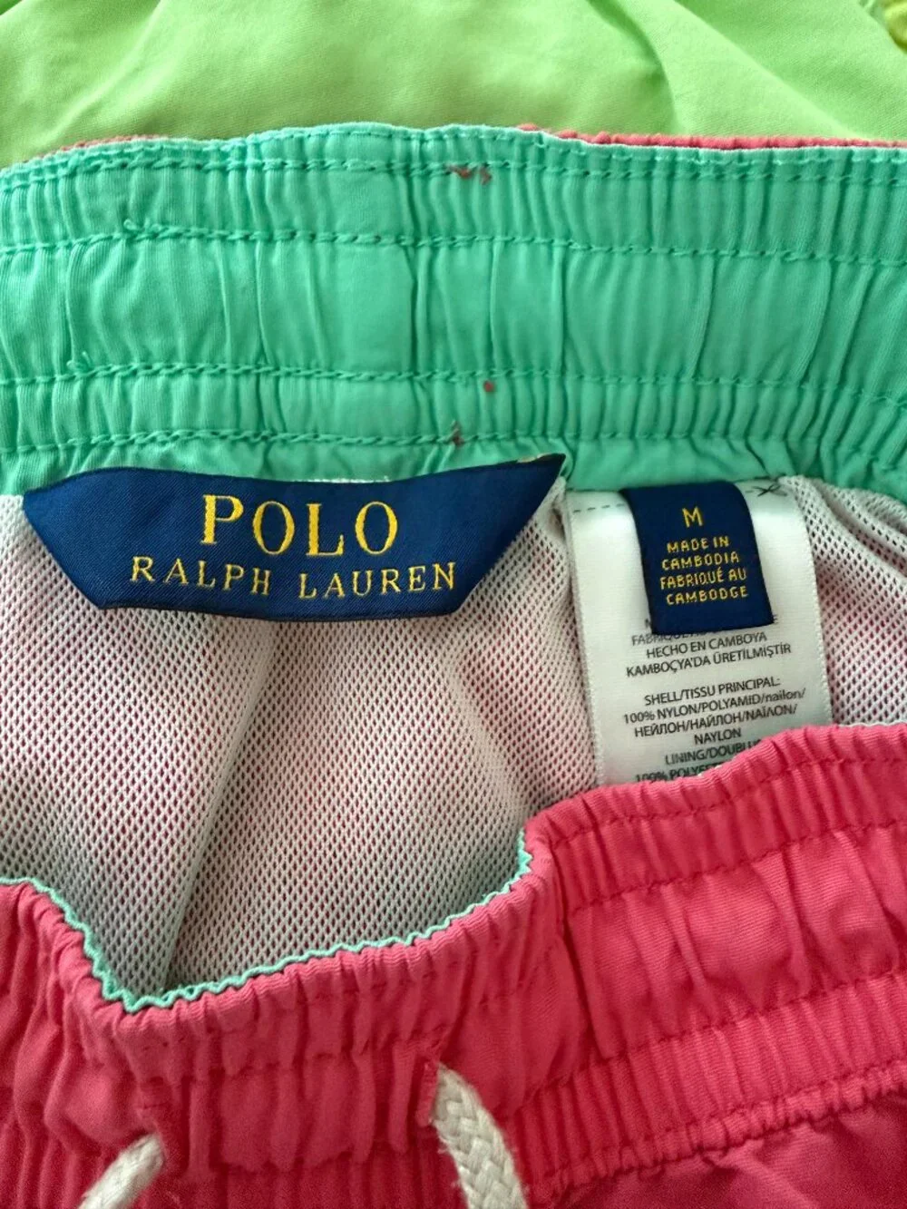 Men's Polo Ralph Lauren Pink Swim Trunks